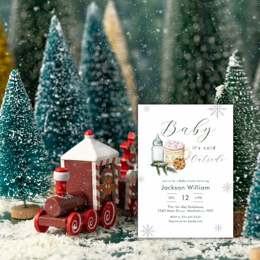 Gender Neutral Snowflake Winter Baby Shower Einladung