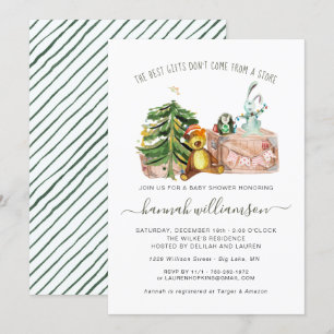 Gender Neutral Winter Christmas Baby Shower Einladung