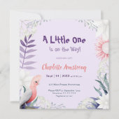 Gender-neutrale Babydusche aus verzaubertem Lavend Einladung (Vorderseite)