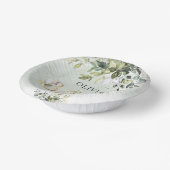 Gender neutrale grüne goldene Buchstaben Baby Dusc Pappteller (Gewinkelt)