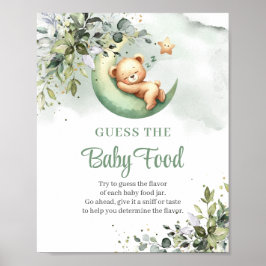 Gender-neutrale Teddy Bär Guess The Baby Food Game Poster