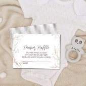 Gender-neutrales Boho Baby in Bloom Diaper Raffle Mitteilungskarte