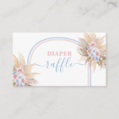 Gender Pampas Grass Diaper Raffle Card Begleitkarte (Vorderseite)