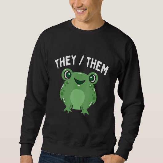 Gender Queer They Them Pronouns LGBTQ Pride Month  Sweatshirt (Vorderseite)