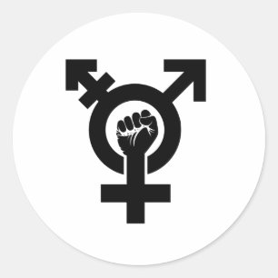 Gender Resistance Symbol - - - - Runder Aufkleber
