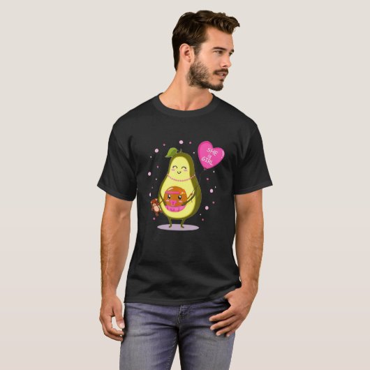 Gender Reveal Avocado Mom Avocado Mamacado She Is T-Shirt (Vorne ganz)