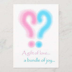 Gender Reveal Baby Shower Einladung