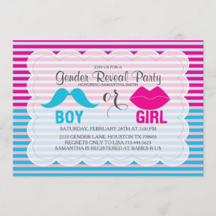 Gender Reveal Baby Shower Einladung