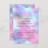 Gender Reveal Baby Shower Girl Boy Pink Blue Baloo Einladung (Vorne/Hinten)