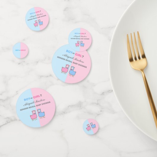 Gender Reveal Baby Shower Llama Confetti Konfetti (Gruppe)