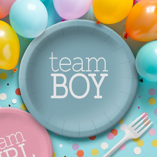 Gender Reveal Baby Shower - Team Blue Boy Pappteller