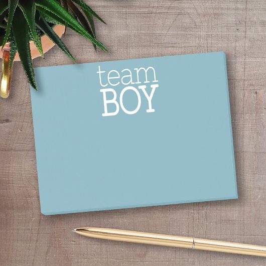 Gender Reveal Baby Shower - Team Blue Boy Post-it Klebezettel