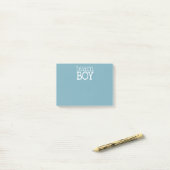 Gender Reveal Baby Shower - Team Blue Boy Post-it Klebezettel (Auf Schreibtisch)