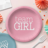 Gender Reveal Baby Shower - Team Pink Girl Pappteller