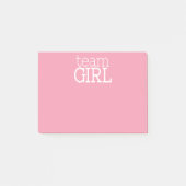 Gender Reveal Baby Shower - Team Pink Girl Post-it Klebezettel (Vorderseite)