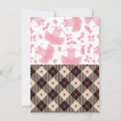 Gender Reveal Baby Shower Touchdowns oder Tutus Einladung (Rückseite)