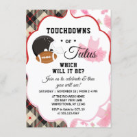 Gender Reveal Baby Shower Touchdowns oder Tutus