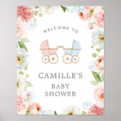 Gender Reveal Baby Shower Welcome Poster (Vorne)