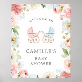 Gender Reveal Baby Shower Welcome Poster