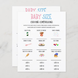 Gender Reveal Baby Size Craving Comparons Game