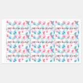 Gender Reveal Baby Smartie Candy Wrappers Labels Etiketten (Blatt)