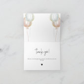 Gender Reveal Balloon Baby Shower Dankeskarte (Innenseite)