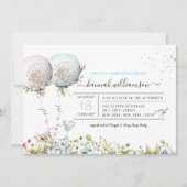 Gender Reveal Balloons Baby Shower Einladung (Vorderseite)