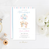 Gender Reveal Bear Baby Shower Einladung