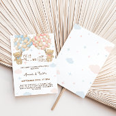 Gender Reveal Bear Pastel Pink & Blue Boy Girl Einladung