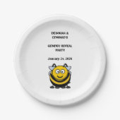 Gender Reveal Bee Party Pappteller (Vorderseite)
