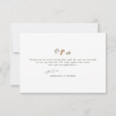 Gender Reveal Boho Clothesline Baby Shower Dankeskarte (Rückseite)