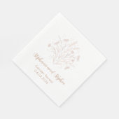 Gender Reveal - Boho Floral Serviette (Ecke)