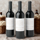 Gender Reveal - Boho Floral Weinetikett