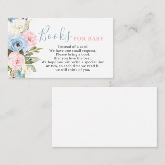 Gender Reveal Books for Baby Enclosure Card Begleitkarte (Vorne/Hinten)