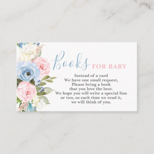 Gender Reveal Books for Baby Enclosure Card Begleitkarte (Vorderseite)