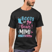 Gender Reveal Boots Or Bows Mimi Matching Baby Par T-Shirt (Vorderseite)