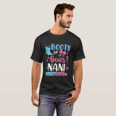 Gender Reveal Boots Or Bows Nani Matching Baby Par T-Shirt (Vorne ganz)