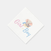 Gender Reveal Boy or Girl? Serviette (Ecke)