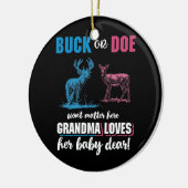 Gender Reveal Buck oder Doe Party Oma Keramik Ornament (Links)