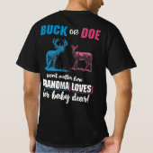Gender Reveal Buck oder Doe Party Oma T-Shirt (Rückseite)