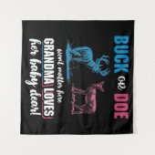 Gender Reveal Buck oder Doe Party Oma Wandteppich (Vorderseite (Horizontal))