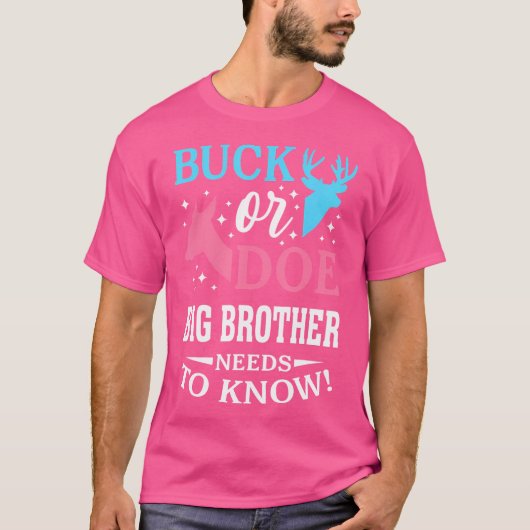 Gender Reveal Buck Or Doe Brother Matching Baby Pa T-Shirt (Vorderseite)