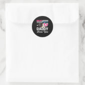Gender Reveal Dad Est Humor Bows Or Burnouts Daddy Runder Aufkleber (Tasche)