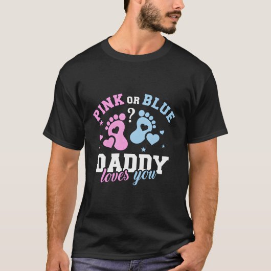 Gender Reveal Daddy Vater T-Shirt (Vorderseite)