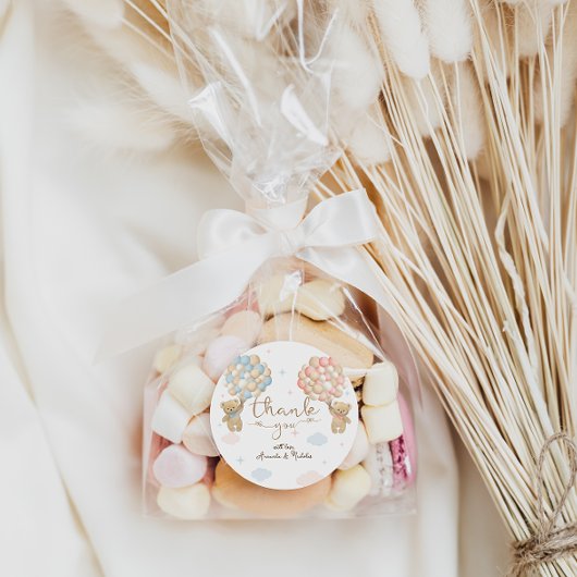 Gender Reveal danke Runder Aufkleber