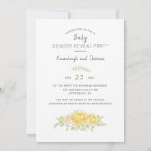 Gender Reveal Duwer Teddy Bear Honey Bee Bee Einladung (Rückseite)