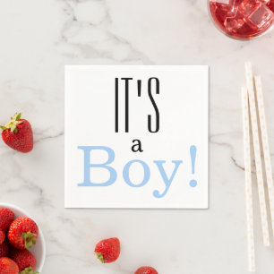 Gender Reveal Es ist ein Junge! Baby Shower Party Serviette