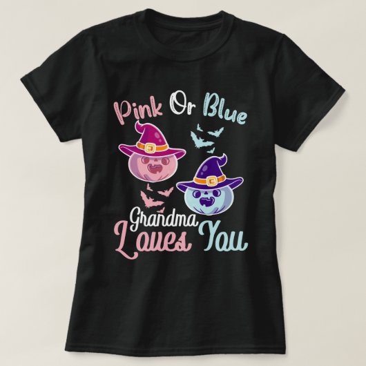 Gender Reveal Fall Halloween Thema Oma- Pumpki T-Shirt (Design vorne)