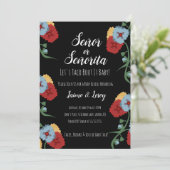 Gender Reveal Fiesta Mexican Florals Einladung (Stehend Vorderseite)