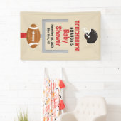 Gender Reveal Football Baby Boy Dusche Willkommen Banner (Insitu)